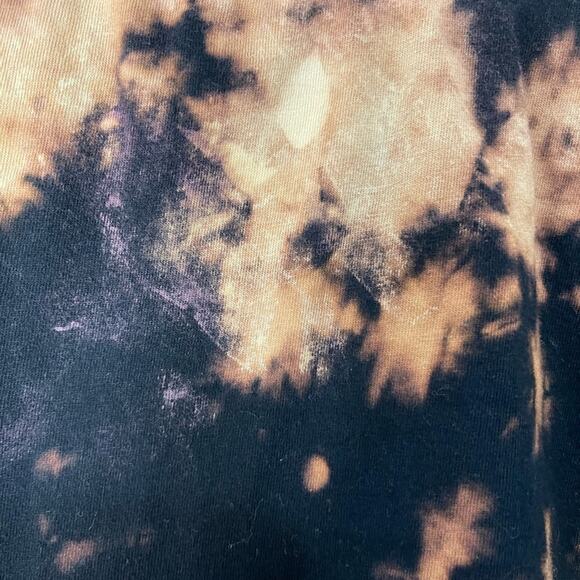 Electric Pink Brown Black Tie Dyed Weekend Whiskey Crop Cotton  T-Shirt Large - Picture 8 of 8